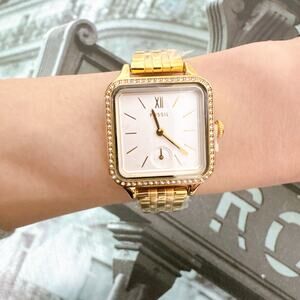 Fossil BQW3979 Women Colleen Three-Hand Gold-Tone Stainless Steel Watch BQ3979